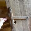 Old Wood Plank Door with Latch and Padlock - 3
