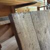 Old Wood Plank Door with Latch and Padlock - 6