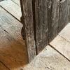 Weathered Wood Plank Door with Jagged Top and Iron Straps - 7