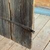 Weathered Wood Plank Door with Jagged Top and Iron Straps - 9