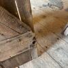 Weathered Wood Plank Door with Jagged Top and Iron Straps - 13