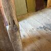 Weathered Wood Plank Door with Jagged Top and Iron Straps - 14