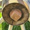 Large Wooden Hay Wagon with Iron-Rimmed Spoke Wheels - 8