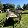 Large Wooden Hay Wagon with Iron-Rimmed Spoke Wheels - 16