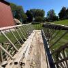 Large Wooden Hay Wagon with Iron-Rimmed Spoke Wheels - 17