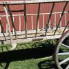 Large Wooden Hay Wagon with Iron-Rimmed Spoke Wheels - 20