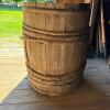 Large Rustic Wood Barrel in the Manner of 19th Century Storage