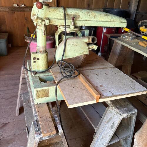 DeWalt Radial Arm Saw, Vintage Industrial Style