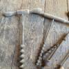 Antique Hand Auger Drills with Wooden Handles - 3