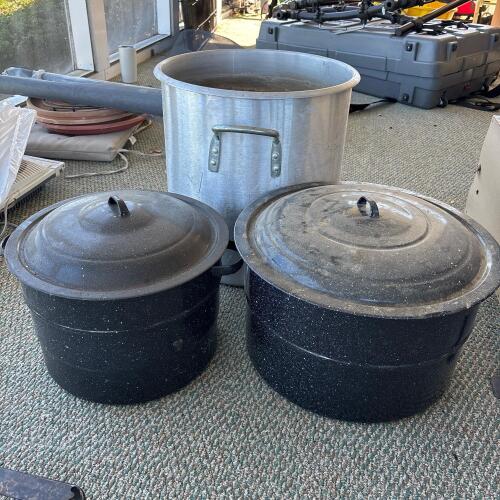 Three Large Stock Pots