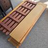 Wood Folding Lattice Display Shelves, 4 in Total - 2