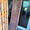 Wood Folding Lattice Display Shelves, 4 in Total - 4