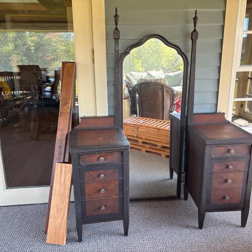 Vintage Vanity Dresser with Mirror