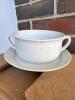 Twelve Williams-Sonoma Double Handle Soup Bowls with Saucers