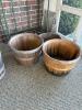 Three Wooden Baskets with Metal Handles - 2