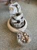 Cascading Stone-Style Tabletop Fountain with River Rocks