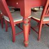 Painted Two-Tone Wood Dining Table and Chairs Set - 3