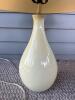 Ceramic Table Lamp With White Shade, Teardrop-Style Base - 2