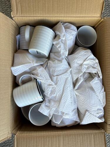 Crate & Barrel White Porcelain Dinnerware and Glassware