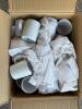 Crate & Barrel White Porcelain Dinnerware and Glassware