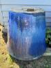 Two Large Blue Ceramic Garden Planters - 3