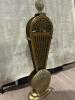 Brass Peacock-Style Folding Fireplace Screen - 2