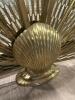 Brass Peacock-Style Folding Fireplace Screen - 5