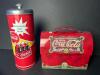 Coca-Cola Retro-Style Straw Dispenser, Tin Lunchbox, and Serving Tray - 2