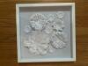 White Flower Shadowbox Framed Paper Art 16" x 16"