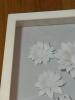 White Flower Shadowbox Framed Paper Art 16" x 16" - 3