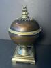 Lidded Bronze-Style Decorative Urn with Finial - 4
