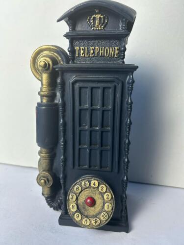 Novelty Telephone Booth Bank with Rotary Dial and Handset