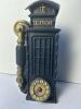 Novelty Telephone Booth Bank with Rotary Dial and Handset
