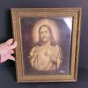 Framed Sacred Heart of Jesus Print and Metal Crucifix - 5