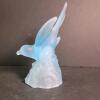 Frosted Blue Glass Bird Figurine in Art Deco Style - 2