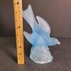 Frosted Blue Glass Bird Figurine in Art Deco Style - 5