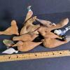 Hand Carved Wooden Birds and Driftwood Display, Folk Art Style - 6