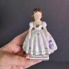 Porcelain Girl Figurine in Mid-Century Style