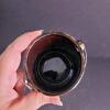 Miniature Glazed Stoneware Pot With Lid and Metal Handle - 7