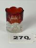 Ruby Stained Pressed Glass Toothpick Holder Pittsfield NH - 6