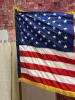 American Flag with Gold Fringe and Ornamental Eagle Topper - 4