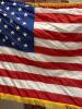 American Flag with Gold Fringe and Ornamental Eagle Topper - 5