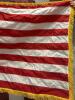 American Flag with Gold Fringe and Ornamental Eagle Topper - 6