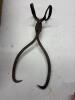 Antique Iron Ice Tongs with Rustic Patina