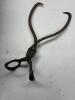 Antique Iron Ice Tongs with Rustic Patina - 2