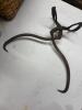 Antique Iron Ice Tongs with Rustic Patina - 3