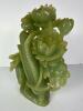 Carved Faux Jade Sculpture of Lotus Flowers and Corn - 6