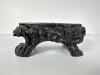 Carved Black Stone Dragon Motif Stand - 3