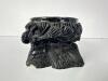 Carved Black Stone Dragon Motif Stand - 4