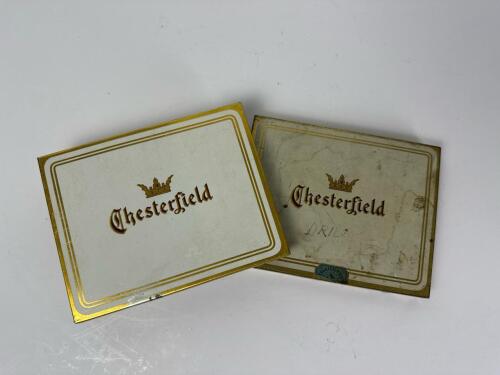Chesterfield Cigarette Tin Boxes with Gold Trim